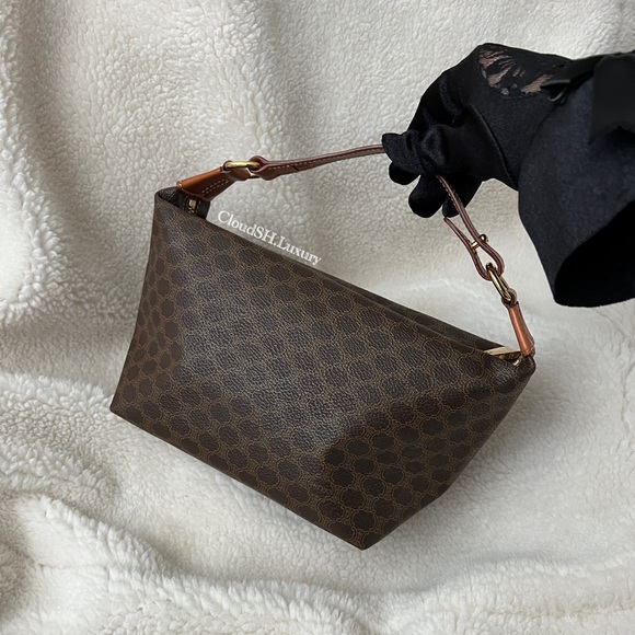 Auth Celine Classic Macadam Brown Small Bag - Vintage - Picture 2 of 11